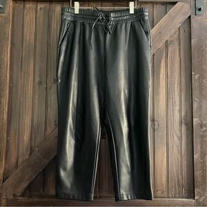 Loft faux/vegan leather jogger pants, black size LP